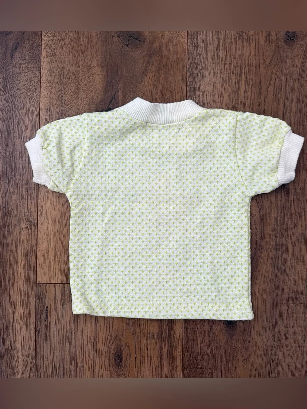 healthtex short Sleeve Baby Top in Pale green with Rocking Horse